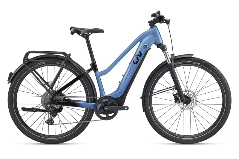 Liv Amiti-E+ 1 25km/h Women's Electric Hybrid Bike in Estoril Blue