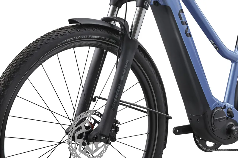 Liv Amiti-E+ 1 25km/h Women's Electric Hybrid Bike in Estoril Blue-1