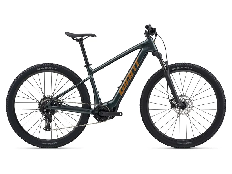 Giant Talon E+ Electric Mountain Bike in Asphalt Green