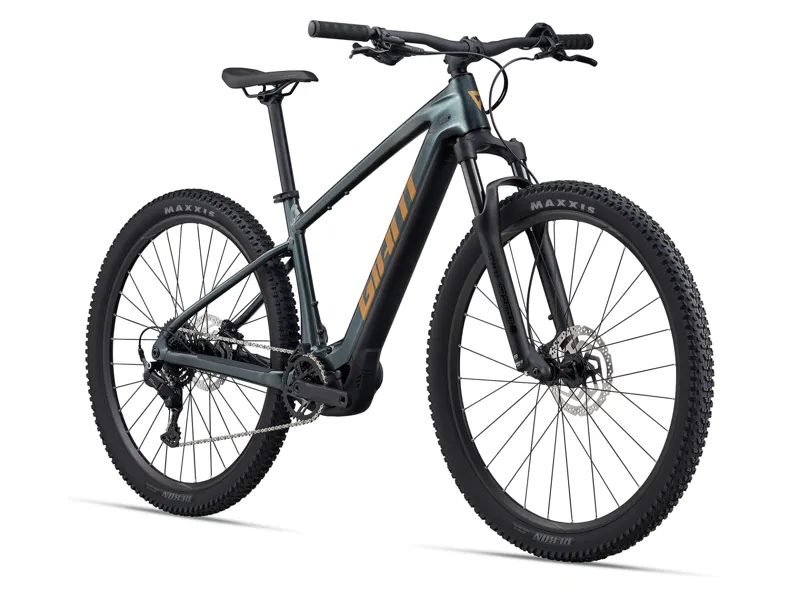 Giant Talon E+ Electric Mountain Bike in Asphalt Green-1